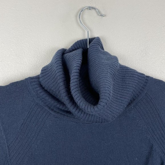 Lululemon Sweat and Savasana Sweater Women's Size 4 Merino Wool Turtleneck Blue - Picture 3 of 7